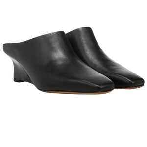 Vince  Benita Clogs, Mules, Wedges, Black Leather, size 11